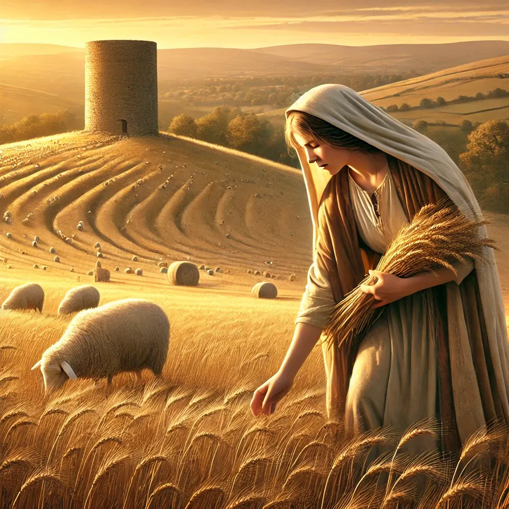 Illustration of Ruth in the field